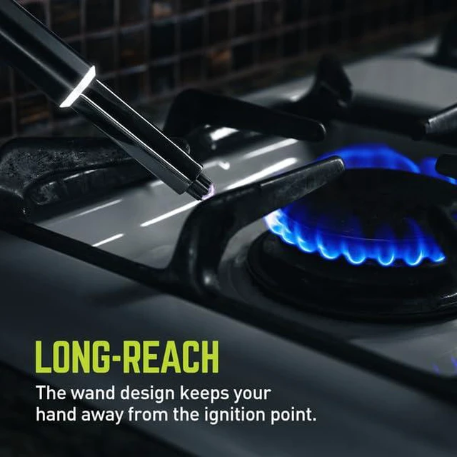 Alt view image 5 of 7 - Plasma Lighter Wand - USB-C Rechargeable, Flameless, Fuel-Free, Durable Aluminum, Impact Resistant, Includes Safety Lock Switch