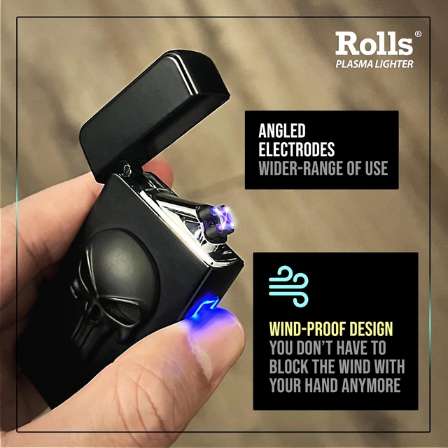 Alt view image 5 of 7 - Electric Lighter - Gifts for Men - Cool Lighters - Electric Lighters Rechargeable - Mens Gifts - Skull Lighter - Birthday Gifts for Men - Stocking Stuffers - (Black Skull)