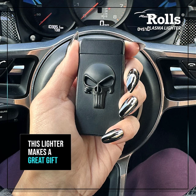 Alt view image 6 of 7 - Electric Lighter - Gifts for Men - Cool Lighters - Electric Lighters Rechargeable - Mens Gifts - Skull Lighter - Birthday Gifts for Men - Stocking Stuffers - (Black Skull)