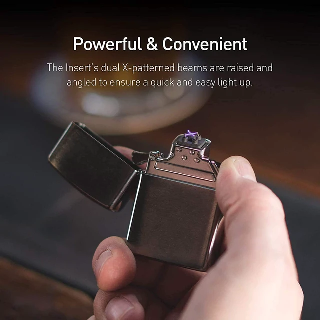 Alt view image 5 of 6 - Sparkr Insert Dual Arc Electric Lighter | USB Rechargeable, For Classic Flip-Top Lighter Case, No Fluid or Flint, Case Not Included