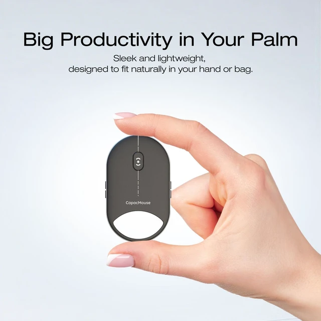 Alt view image 3 of 6 - Mini Wireless Mouse, Portable Silent Optical Mouse, Slim Lightweight Design with USB Receiver, Compatible with Laptop/Tablet/Desktop (Black)