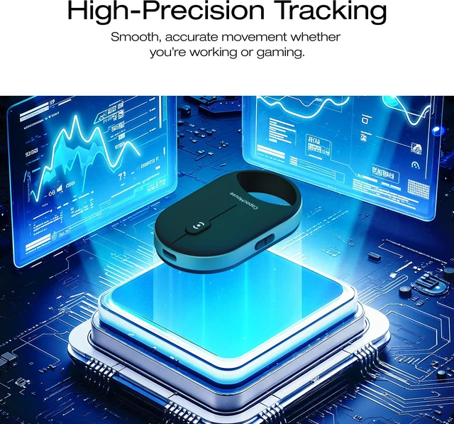Alt view image 5 of 6 - Mini Wireless Mouse, Portable Silent Optical Mouse, Slim Lightweight Design with USB Receiver, Compatible with Laptop/Tablet/Desktop (Black)