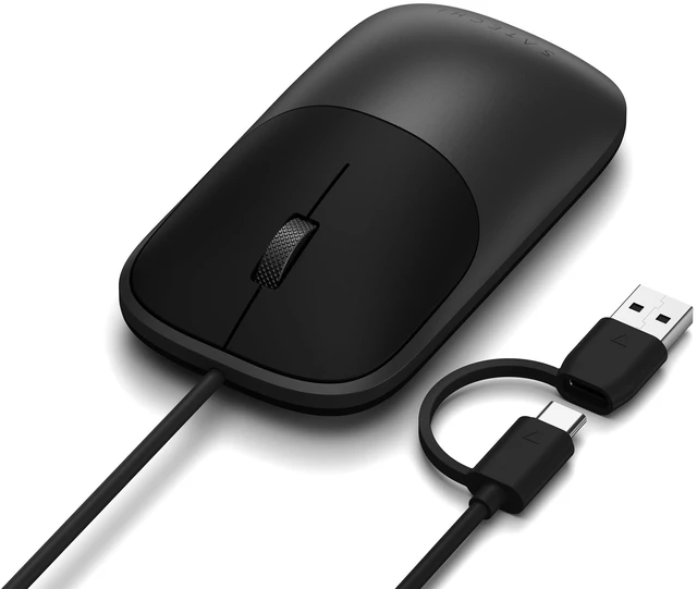 Main image of Slim LX Wired Mouse, Aluminum USB-C Design, Space Black | Quiet click performance, for Mac and PC setups
