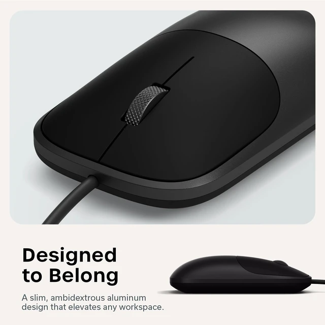 Alt view image 7 of 7 - Slim LX Wired Mouse, Aluminum USB-C Design, Space Black | Quiet click performance, for Mac and PC setups