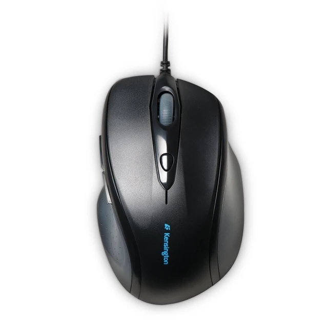 Alt view image 2 of 2 - Pro Fit Full-Size Mouse USB (K72369US),Black | Right hand contour with soft rubber grip, pointer speed quick select, forward and back keys, no drivers needed