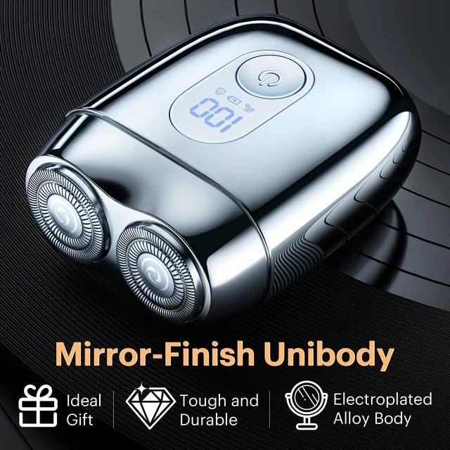 Alt view image 4 of 7 - 2026 New Alloy Mini Electric Shaver for Men, RX40+Gift Bag | Portable Travel, Rechargeable Razor with Mirror Cap, Waterproof, Smooth & Close Shave, Gift Bag Included