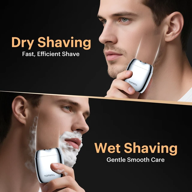 Alt view image 5 of 7 - 2026 New Alloy Mini Electric Shaver for Men, RX40+Gift Bag | Portable Travel, Rechargeable Razor with Mirror Cap, Waterproof, Smooth & Close Shave, Gift Bag Included