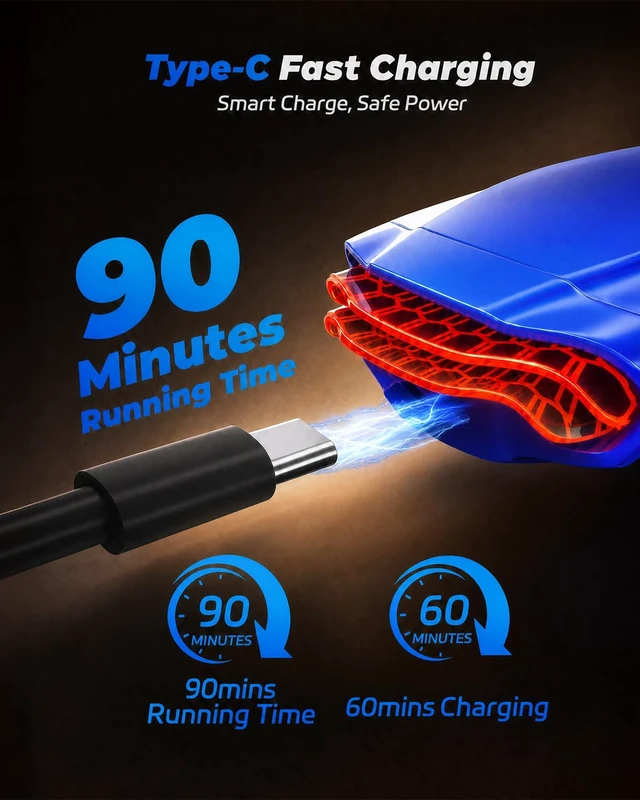 Alt view image 7 of 7 - Electric Foil Shavers for Men, Cordless Mini Face Razor with Fast Charging | IPX7 Waterproof, Wet Dry Shaver, Magnetic Cover, USB-C Charging, Precision Blades, Electric Razor for Travel & Home