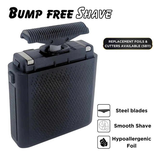 Alt view image 3 of 7 - Solo Single Foil Shaver for Men Mini Travel Razor STF101 | 150-Min Runtime, USB-C Charging & Cordless Pocket Design for Face, Head & Stubble Professional & Home Use