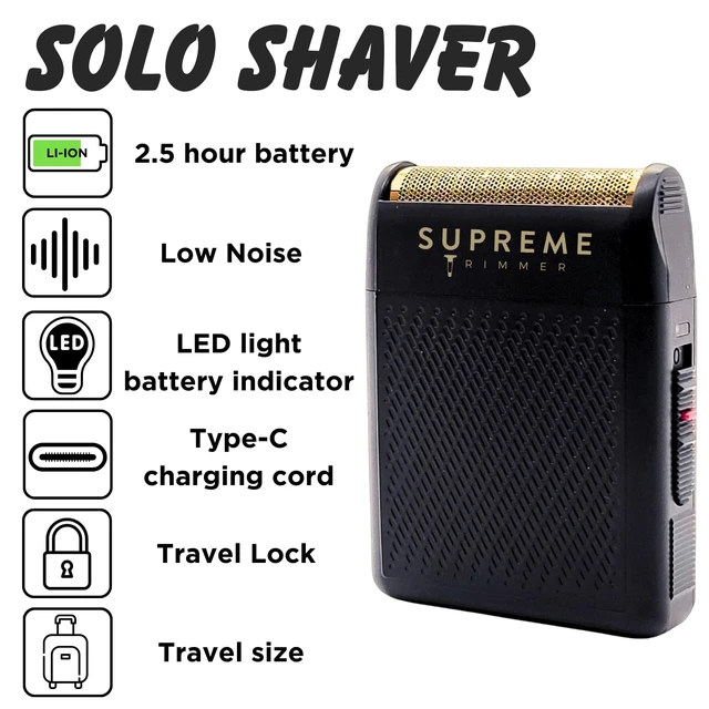 Alt view image 2 of 7 - Solo Single Foil Shaver for Men Mini Travel Razor STF101 | 150-Min Runtime, USB-C Charging & Cordless Pocket Design for Face, Head & Stubble Professional & Home Use