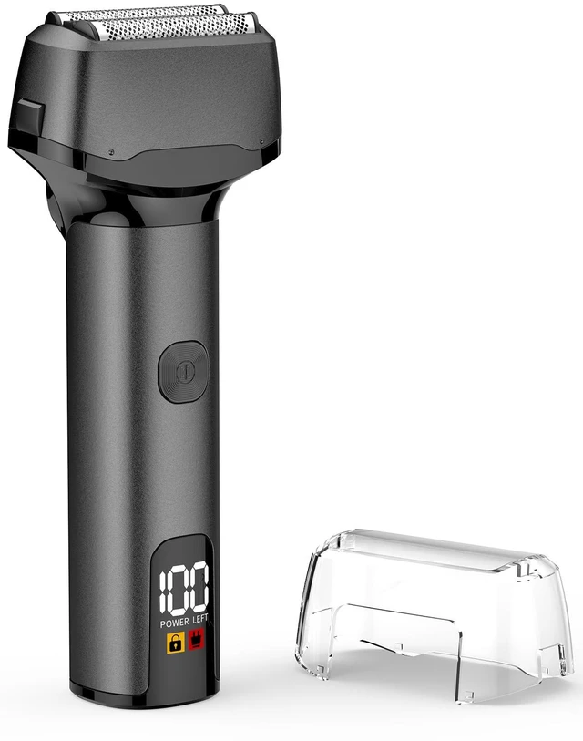 Main image of Men's Electric Shaver, Foil Shaver with Floating Blade, Wet and Dry Electric Shaver for Men with Pop Up Precision Trimmer, Type-C Rechargeable, Waterproof, Smart LED (Black)