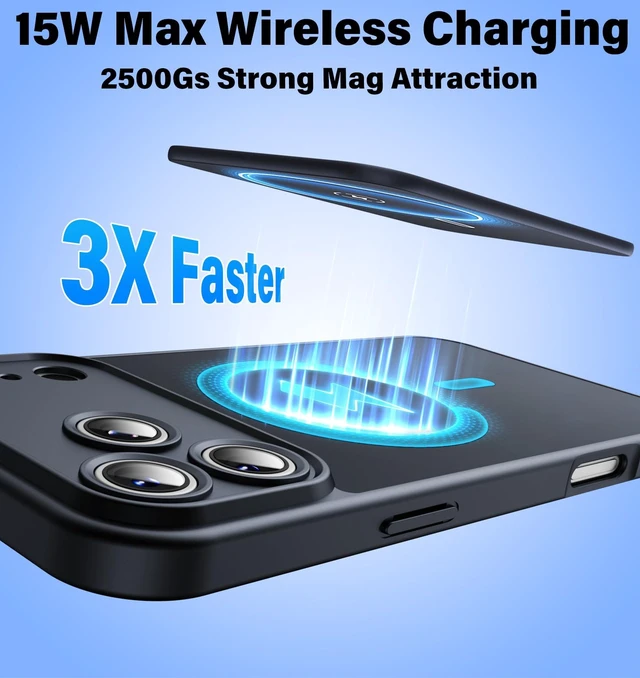Alt view image 3 of 6 - 0.29in Thin Slim for Magsafe Power Bank 5000mAh Magnetic Portable Charger | 22.5W Fast Charging USB C Powerbank | Wireless Battery Pack for iPhone 18 17 16 15 14 13 Series, Carbon Black