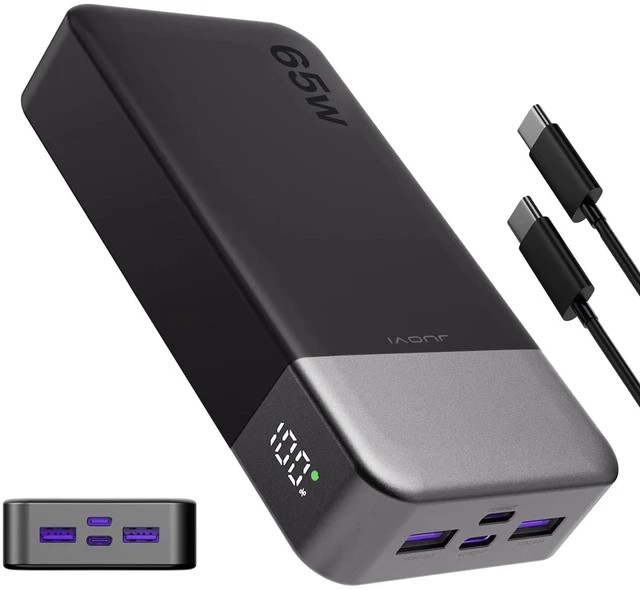 Main image of 65W Portable Charger for Laptop Power Bank 20000mAh | USB C Laptop Power Bank Fast Charging Battery Pack for Laptop MacBook Dell XPS iPhone 17/16/15/14 Series Samsung and More