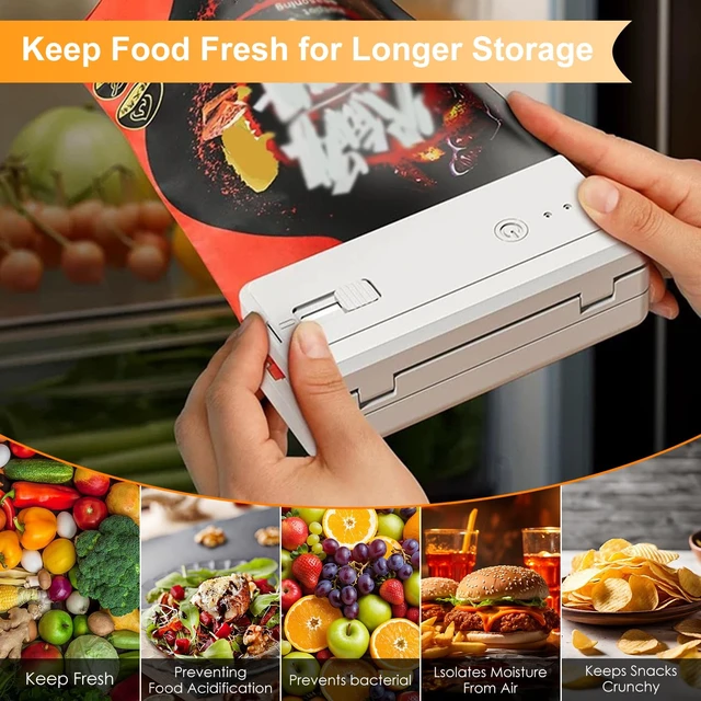 Alt view image 4 of 7 - Mini Bag Sealer Rechargeable Plastic Bag Sealer with Magnet &Cutter | Sealer Machine with 3 Gear Adjustable, Portable Heat Sealer, Bag Resealer for Chips Snacks Mylar, Packaging Home Bakers Gift