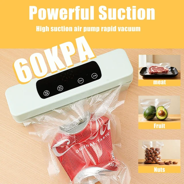 Alt view image 4 of 6 - Mini Bag Sealer 4in 1 Heat Bag Sealer with Vacuum | 3-Gear Adjustable Heat and LED Display Digital Timer Ideal for Keeping All Kinds of Snacks Fresh/meat/friut