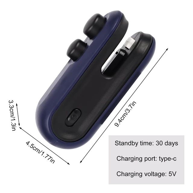 Alt view image 2 of 7 - Mini Bag Sealer, 2 in 1 Bag Sealer And Cutter Magnet Rechargeable Sealing Machine Portable Handheld Heat Vacuum Sealer Mini Bag Resealer for Plastic Bags Food Storage Bags (Blue)
