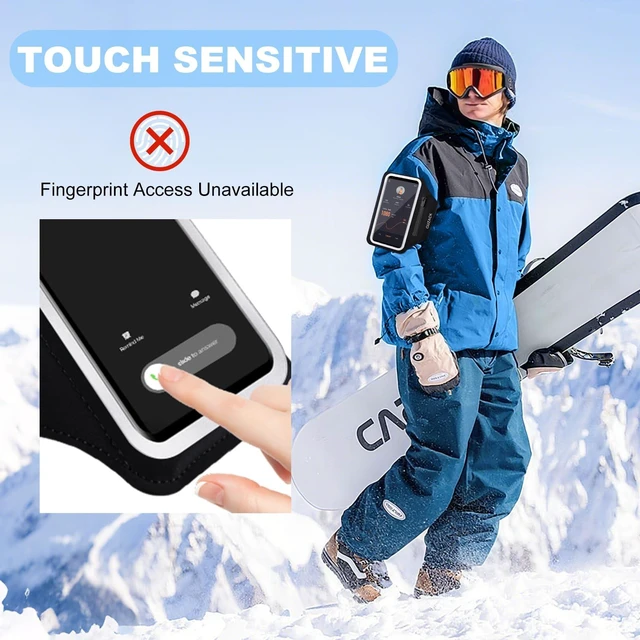 Alt view image 5 of 7 - Running Armband with Earphone Pouch & Card Slot, Up to 6.8" Phones | Black Zipper Pockets, Anti-Drop Buckle, Running Phone Holder for iPhone 17 Pro Max Galaxy S26 Ultra, Gym Workouts Jogging