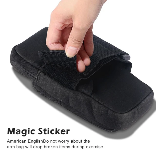 Alt view image 6 of 7 - Phone Holder for Running, Under 7 in Arm Band Smartphone Holder | Arm Phone Holder, Adjustable Sports Arm Sleeve Cell Phone Pouch with Dual Pockets for Keys Cards Gym Workout Men Women