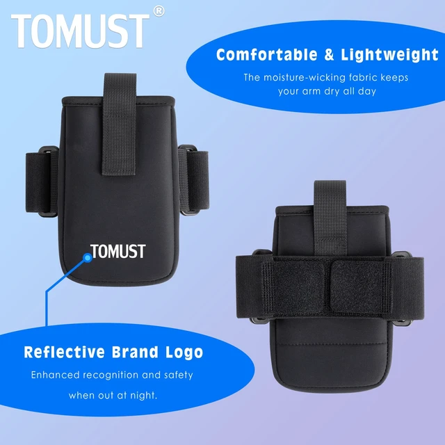Alt view image 7 of 7 - Phone Armband with Three Strap, Adjustable Running Arm Band | Secure Fit During Activities; Fits Most iPhone and Android Smartphones; Built-in Pocket; Reflective Logo for Low Visibility