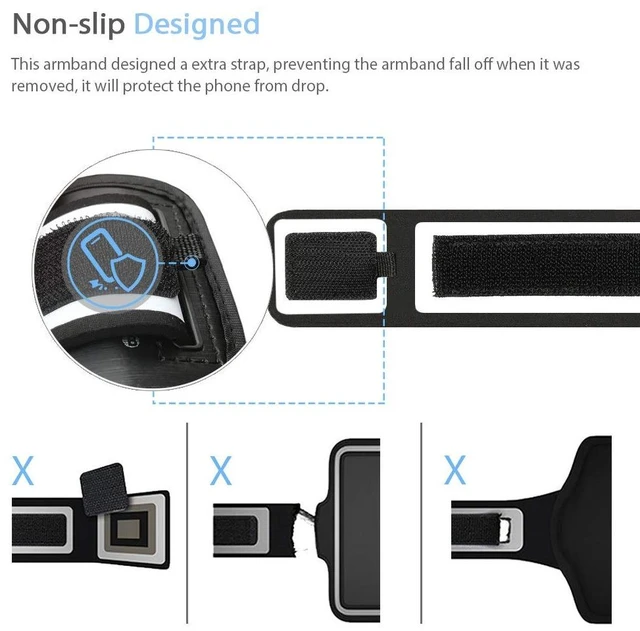 Alt view image 4 of 7 - Running Armband for Samsung Galaxy S26 S25 S24 S23 S22 (Black) | Water Resistant & Breathable Material, Workouts Arm Band with Earphone Holder