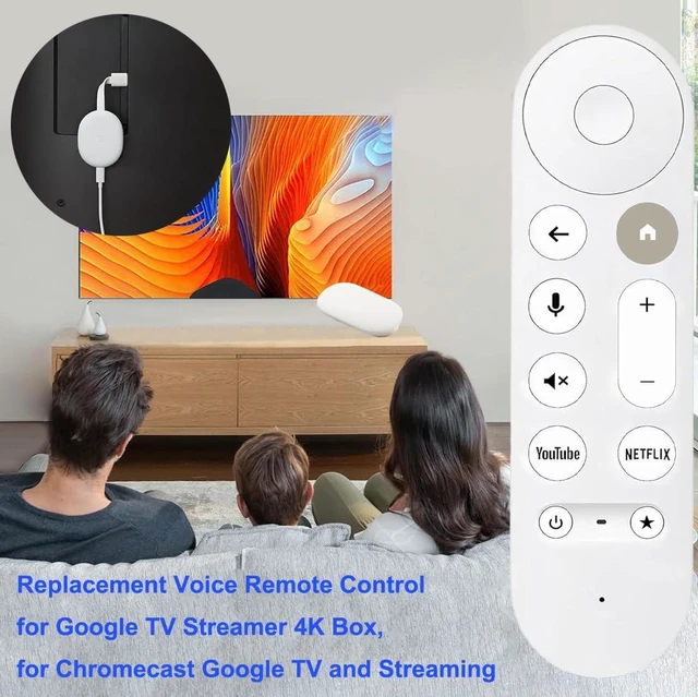 Alt view image 4 of 7 - NEW Replacement Voice Remote for Chromecast Google TV 4K HDTV, Remote Control for Google TV Streamer 4K BoxRemote Control, GA03131-US, GA01920-US