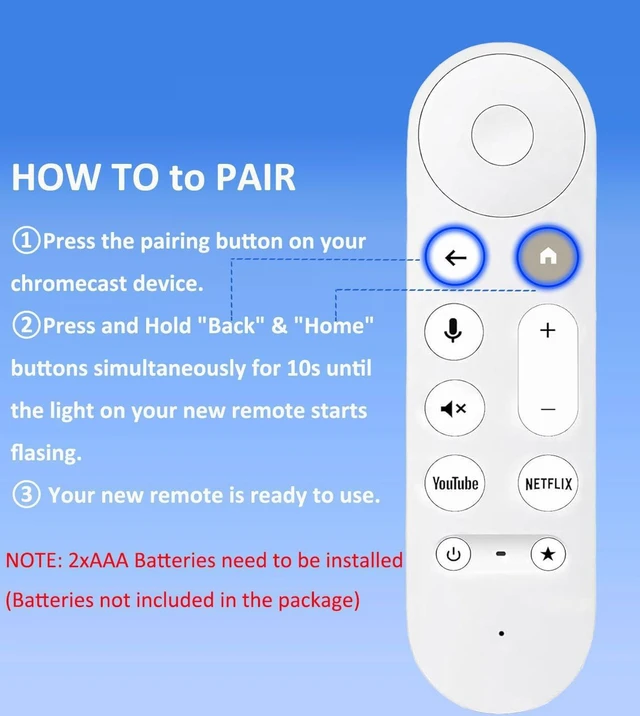 Alt view image 5 of 7 - NEW Replacement Voice Remote for Chromecast Google TV 4K HDTV, Remote Control for Google TV Streamer 4K BoxRemote Control, GA03131-US, GA01920-US