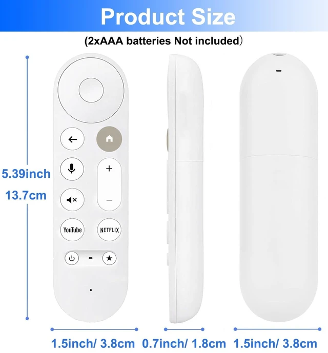 Alt view image 7 of 7 - NEW Replacement Voice Remote for Chromecast Google TV 4K HDTV, Remote Control for Google TV Streamer 4K BoxRemote Control, GA03131-US, GA01920-US