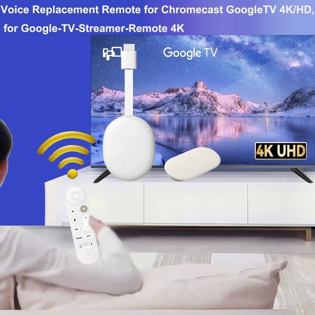 Alt view image 4 of 7 - NEW Replacement Voice Remote Control for Chromecast Google-TV 4K/ HD, for Google-TV-Streamer-Remote 4K, G9N9N GA01409-US GA01919-US GA01920-US GA01923-USGA01409-US