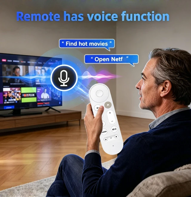 Alt view image 3 of 7 - NEW Replacement Voice Remote Control for Chromecast Google-TV 4K/ HD, for Google-TV-Streamer-Remote 4K, G9N9N GA01409-US GA01919-US GA01920-US GA01923-USGA01409-US