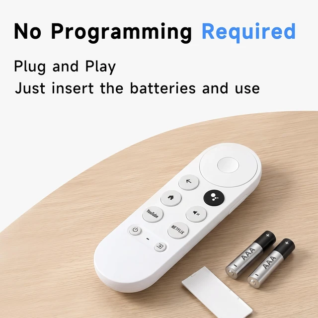 Alt view image 6 of 7 - G9N9N Voice Remote Control Compatible with Chromecast 4k Snow | For Google GA01409-US, GA01919-US, GA01920-US, GA01923-US, GA02463-US, GA02464-US
