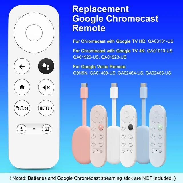 Alt view image 2 of 7 - for Google-Chromecast-Remote-Control Replacement,Compatible with Chromecast Google TV and Streaming(Only for White Equipment)