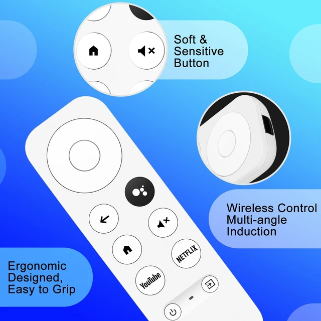 Alt view image 6 of 7 - for Google-Chromecast-Remote-Control Replacement,Compatible with Chromecast Google TV and Streaming(Only for White Equipment)