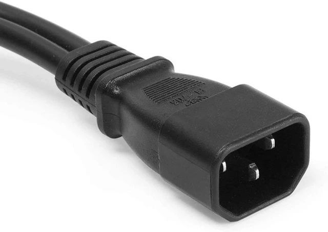 Alt view image 2 of 4 - Power Cable UPS Server Y Splitter C14 to 2 x C13 Power Adapter Cable Cord