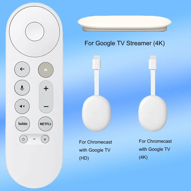 Alt view image 2 of 5 - Voice Remote Control Replacement for Google Chromecast Remote | for Chromecast with Google TV Remote 4K/HD & Google TV Streamer 4K