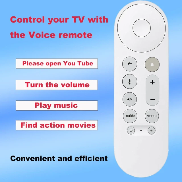 Alt view image 5 of 5 - Voice Remote Control Replacement for Google Chromecast Remote | for Chromecast with Google TV Remote 4K/HD & Google TV Streamer 4K