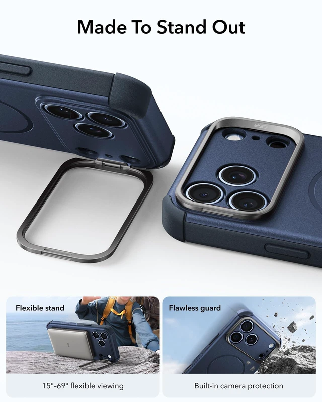 Alt view image 4 of 7 - Cyber Tough for iPhone 18 Pro Max/17 Pro Max Case with Flex Stand | 7X Military-Grade Protection, Camera Kickstand, Compatible with MagSafe, Camera Control, Rugged, Anti-Slip Grip, Night Sky