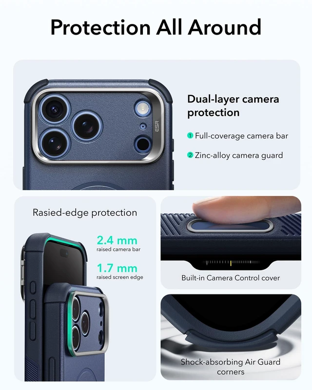 Alt view image 5 of 7 - Cyber Tough for iPhone 18 Pro Max/17 Pro Max Case with Flex Stand | 7X Military-Grade Protection, Camera Kickstand, Compatible with MagSafe, Camera Control, Rugged, Anti-Slip Grip, Night Sky