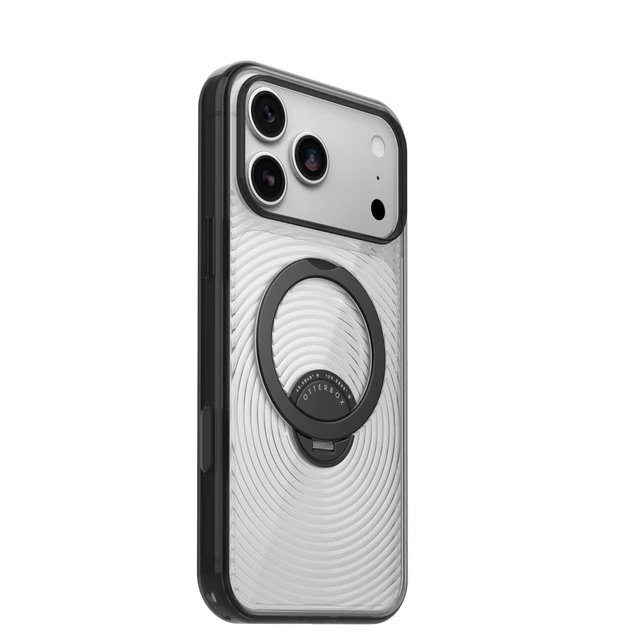 Alt view image 3 of 4 - iPhone 18/17 Pro Max Symmetry Series Stand Case - Clear/Black | Stylish, Clear iPhone Case with Pops of Color, Ultra-Slim iPhone Case with Rotating Stand & Secure Finger Loop