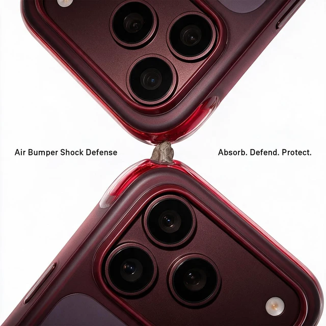 Alt view image 3 of 7 - Case for iPhone 18 Pro Max with 360 Spin Magnetic Stand, Burgundy | Fit for Magsafe,360° Rotating Kickstand,Translucent Hard PC Back,Matte Military Grade Shockproof Phone Cover