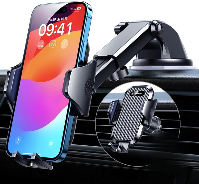 Main image of Car Phone Holder 2026 Ultimate Military-Grade Strongest Suction & Clip Windshield DashboardNewest Best Strongest Cell Phone Shower & Wall Mounts for iPhone 18 Pro Max 17 16 15 14 Android