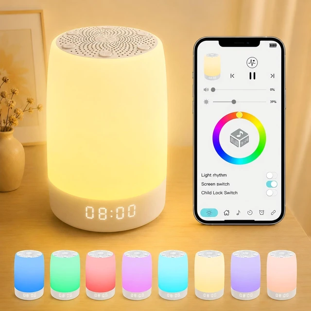 Main image of Sound Machine, White Noise Machine with 32 Soothing Sleep Sounds, Adjustable Night Light, App Remote Control, Personal Sleep Routine Alarm Clock for Baby Kids Adults