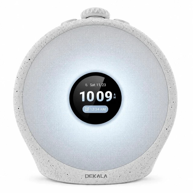 Main image of Sunrise Alarm Clock for Heavy Sleepers with Pulse Wake, Sunset Sound Machine with Breathing Ambient Light, Loud Alarm for Bedrooms, Wake Up Light, Digital Color Display & 7 Themes, No App