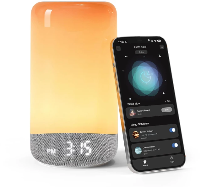 Main image of 3 in 1 Sunrise Alarm Clock White Noise Machine with Smart App Control | 2.4GHz WiFi Connection, Sleep Trainer, Natural Wake Up Light, Night Light, 26 Soothing Sounds, for Bedroom, Adults, Baby