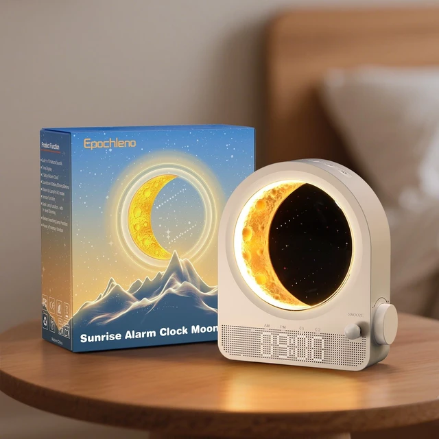 Main image of Sunrise Alarm Clock, White Noise Machine, White | 10 Soothing Sounds, Dual Alarms, 30/60/90min Timer, Easy Snooze, Bedroom Gift for Insomnia Adults/Women