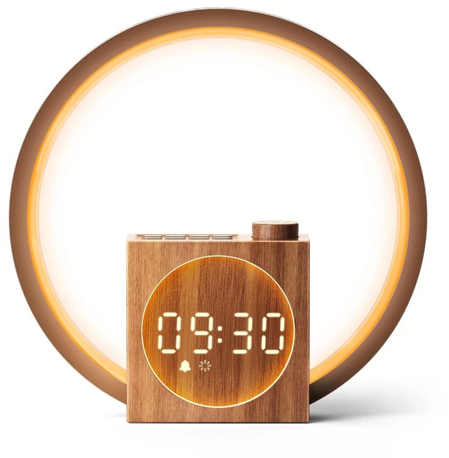 Main image of Sunrise Alarm Clock - Sound Machine for Sleep, 12 Ambient Colors &20-Level Dimmable Night Light, 25 Soothing Sounds, White Noise Machine, Wake Up Light for Adults, Stylish Bedroom Decor&Gift