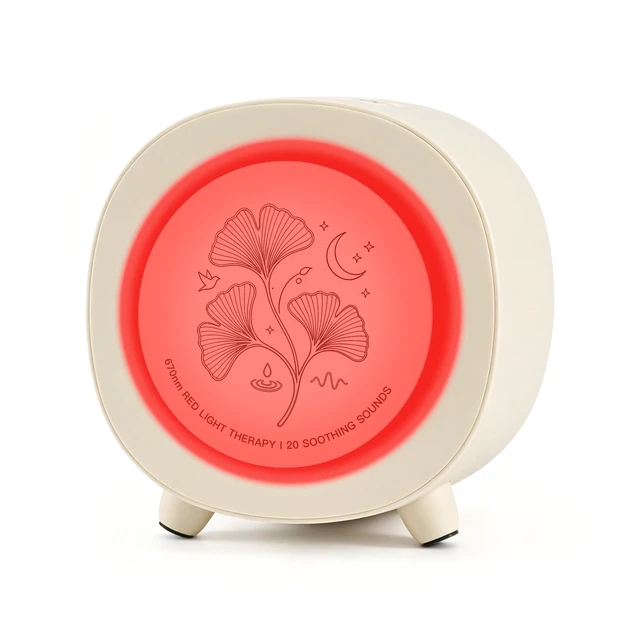 Main image of Sleep Sound Machine with 670nm Red Light, Warm Light, 20 Sounds, 4 Timers | 2 in 1 Red Light & Sound Therapy, Adjustable Volume&Light Brightness, for Home Travel, Registry Gift, with Adapter