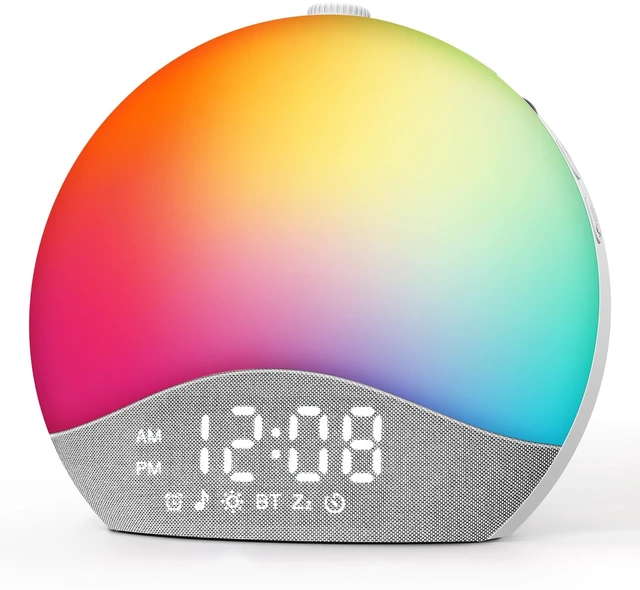 Main image of Sunrise Alarm Clock Sound Machine, 26 Soothing Sounds | Backlit Buttons, White Noise Machine Night Light, Bluetooth Speaker Wake Up Light | Bedroom | Heavy Sleeper, Adults, Kids