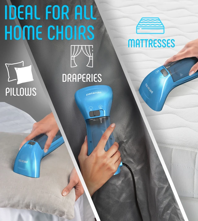 Alt view image 7 of 7 - Travel Garment Steamer for Clothes, Metal Steam Head, 25s Heat Up, Pump System, Mini Size, Handheld Steamer for Any Fabrics, No Water Spitting, 120V