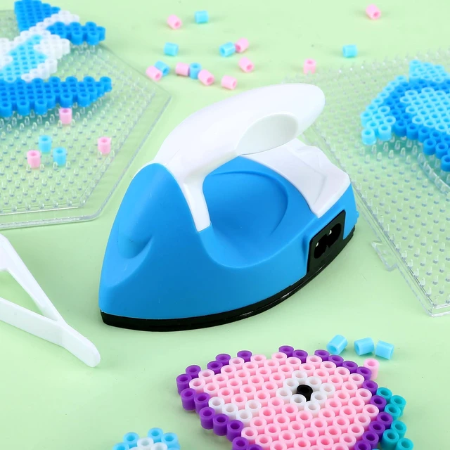 Alt view image 6 of 7 - Mini Iron for Crafts with Charging Base, Blue | Fast Heating, Portable Mini Heat Press, For Sewing, Ironing On Patches, Perler Beads, Heat Transfer, DIY Crafts