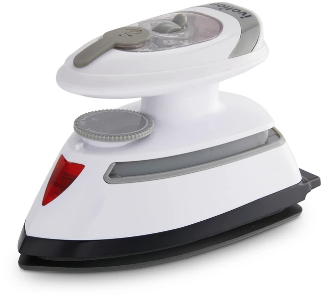 Main image of Mini Travel Steam Iron, Dual Voltage, 5 Steam Vents, ETL Certified | Slips inside a suitcase or carry-on for business trips - nonstick soleplate glides on cotton, silk, and linen fabrics